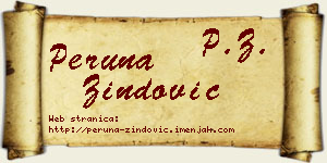 Peruna Zindović vizit kartica